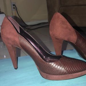 Sergio Rossi lizard & suede